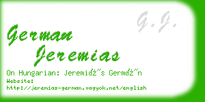 german jeremias business card